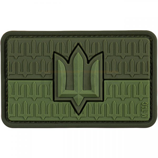 M-Tac Flag of Ukraine & Trident of the Armed Forces Rubber Patch - Olive