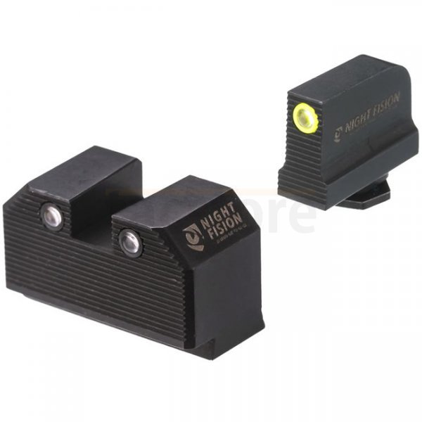 Night Fision Optics Ready Stealth Lower 1/3rd Night Sight Set Walther PDP/PPQ & RMR/507C/508T - Yellow