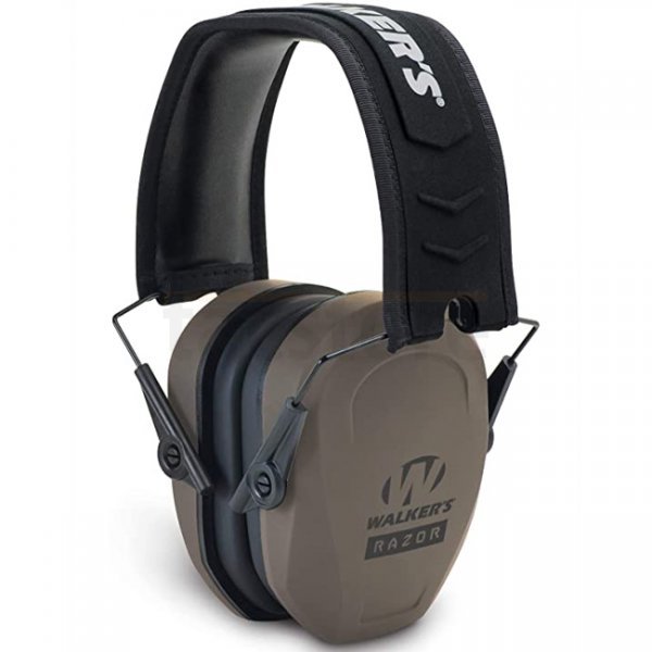 Walkers Razor Slim Passive Earmuff - Dark Earth