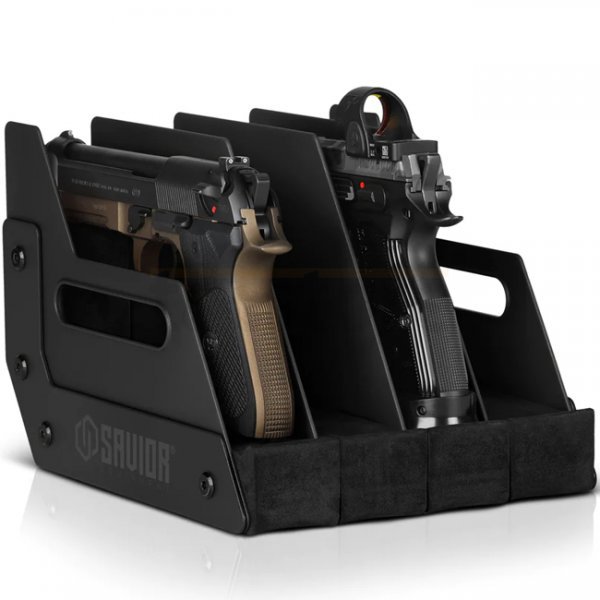 Savior Equipment Pistol Rack 4 Slots - Black