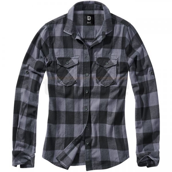 Brandit Amy Flanell Shirt Girls - Black / Grey - 2XL