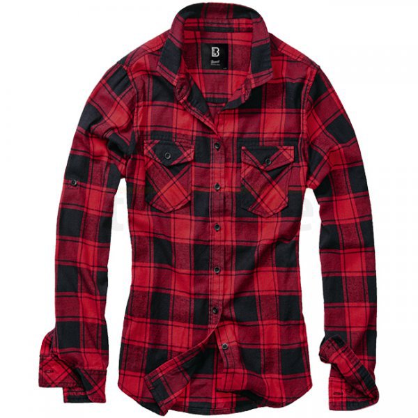 Brandit Amy Flanell Shirt Girls - Red / Black - 7XL