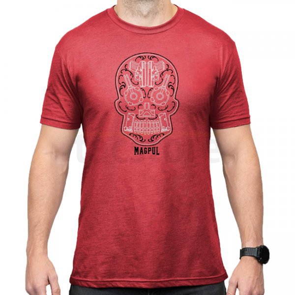 Magpul Sugar Skull Blend T-Shirt - Red - M