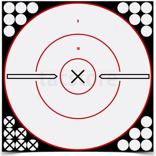 Birchwood Casey Shoot-N-C 12 Inch White / Black X Bulls-Eye 5 Targets 120 Pasters