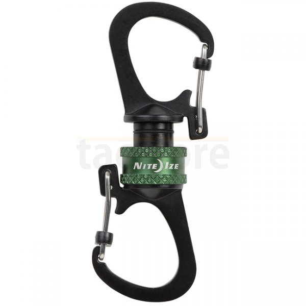 Nite Ize SlideLock 360 Degree Magnetic Locking Dual Carabiner - Olive