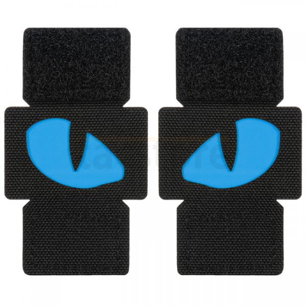 M-Tac Blue Tiger Eyes Laser Cut Patch - Black