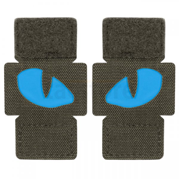 M-Tac Blue Tiger Eyes Laser Cut Patch - Ranger Green