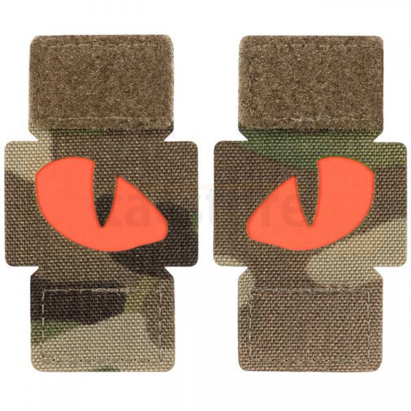 M-Tac Red Tiger Eyes Laser Cut Patch - Multicam