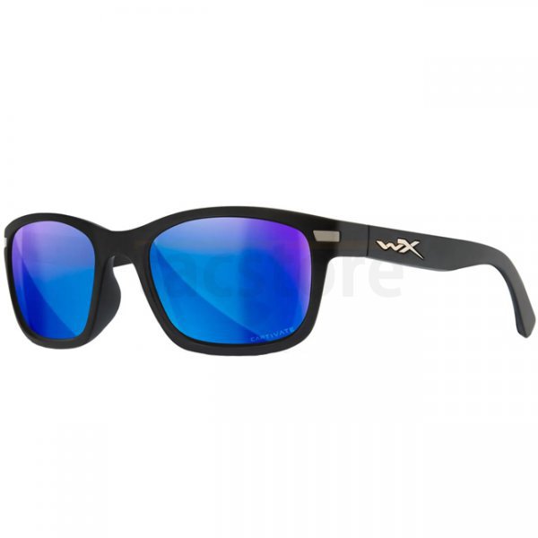 Wiley X WX Helix Captivate Polarized Blue Mirror - Black