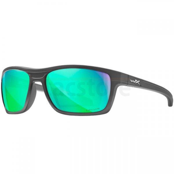 Wiley X WX Kingpin Captivate Polarized Green Mirror - Grey