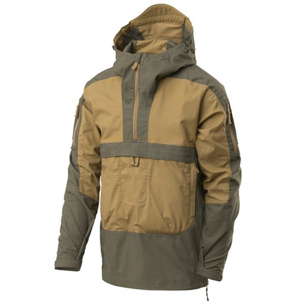 Helikon-Tex Tracer Anorak Jacket - Polycotton Stretch Ripstop - Coyote / Taiga Green - 3XL