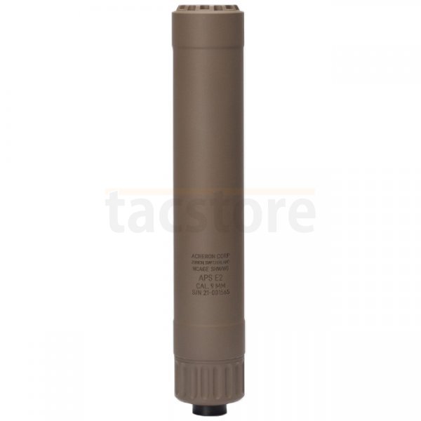 Acheron APS E2 Suppressor 9x19mm - 1/2''-28 UNEF - Dark Earth