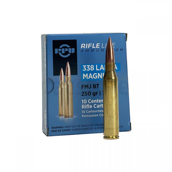 PPU .338 Lapua Magnum A-421 250gr FMJ BT 10pcs