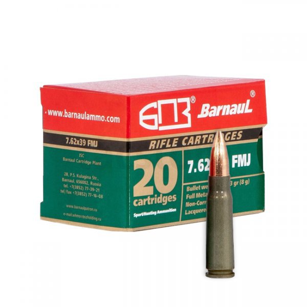 Barnaul 7.62x39 123gr FMJ 20pcs