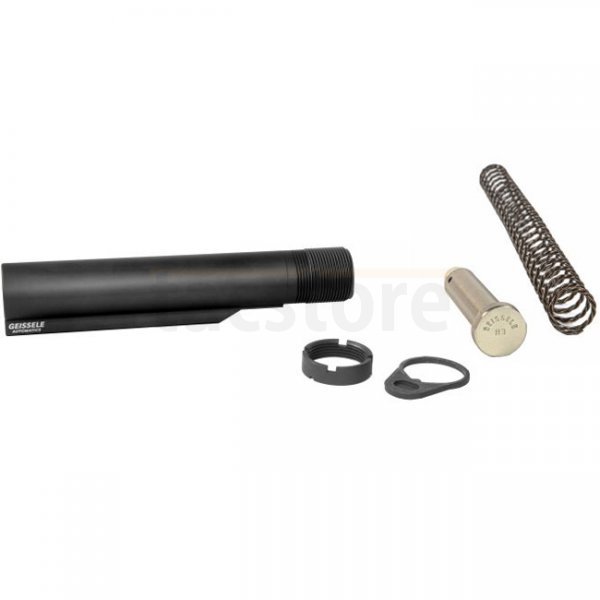 Geissele AR15 Premium Mil-Spec Buffer Tube Assembly & Super 42 H3 - Black