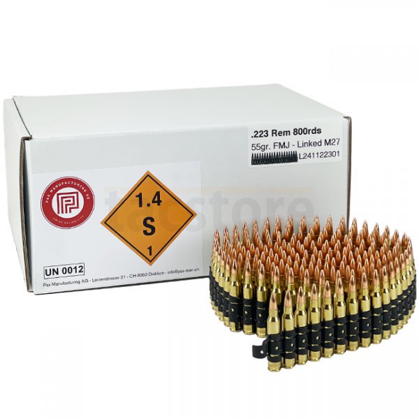 PAX .223 Rem 55gr FMJ Linked 800pcs