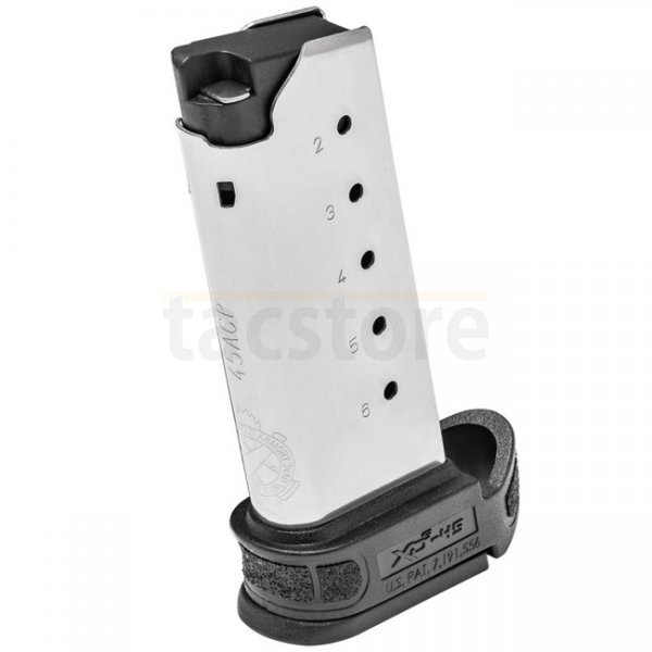 Springfield Armory S5 / XDS Mod2 Extended Magazine 6rds .45 ACP - Black