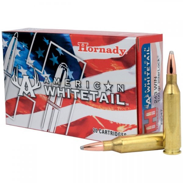 Hornady American Whitetail .243 Win 100 gr / 6.5 g Interlock 20rds