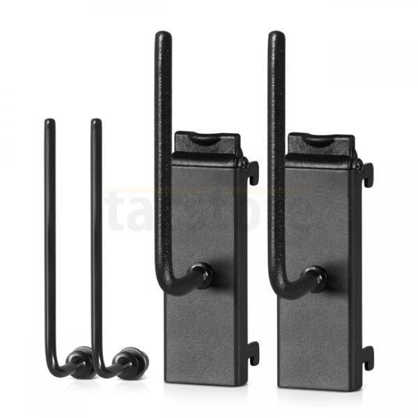 Savior Equipment Wall Rack System Adjustable Pistol & Suppressor Rod 2 Pack - Black