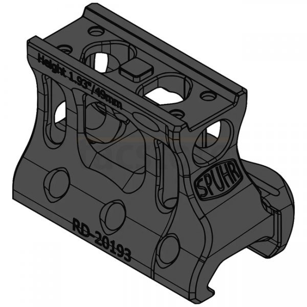 Spuhr Aimpoint T-2 Mount H49 mm/1.93 Inch Picatinny