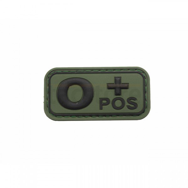 Pitchfork Blood Type O POS Patch - Olive