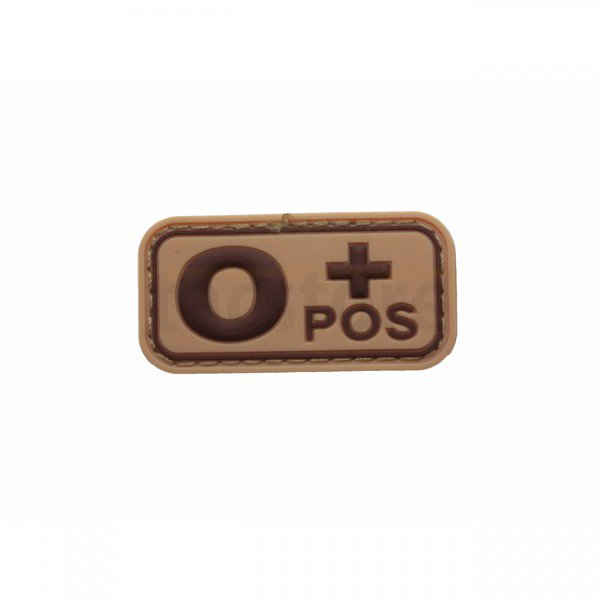 Pitchfork Blood Type O POS Patch - Tan