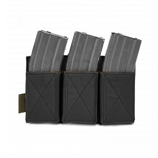 Warrior Triple Elastic Mag Pouch - Black