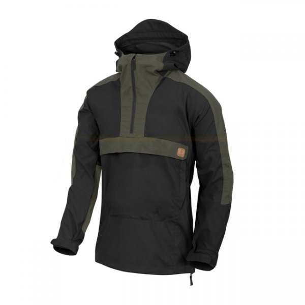 Helikon-Tex Woodsman Anorak Jacket - Black / Taiga Green - XS