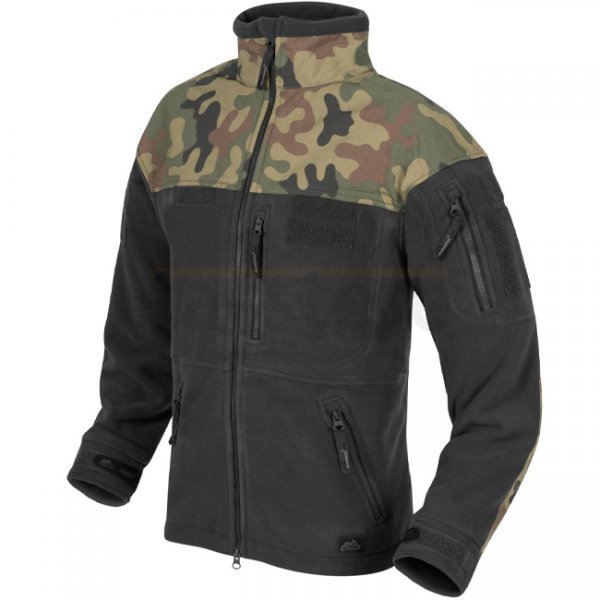 Helikon-Tex Polish Infantry Fleece Jacket - Black / PL Woodland - 3XL