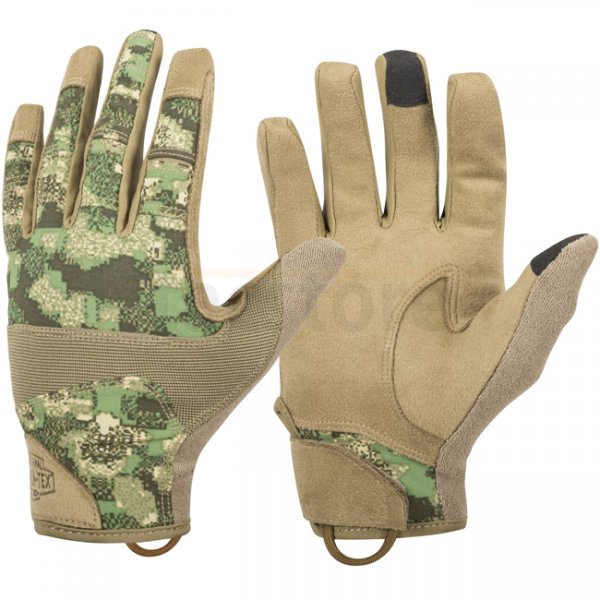 Helikon-Tex Range Tactical Gloves - PenCott WildWood / Coyote A - L