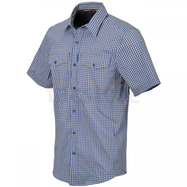 Helikon-Tex Covert Concealed Carry Short Sleeve Shirt - Royal Blue Checkered - XS