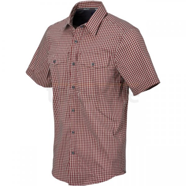 Helikon-Tex Covert Concealed Carry Short Sleeve Shirt - Dirt Red Checkered - XS