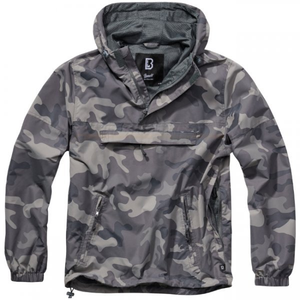 Brandit Summer Windbreaker - Grey Camo - M