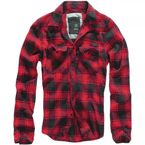 Brandit Checkshirt - Red / Black - M