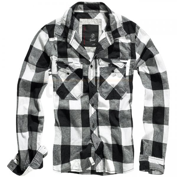 Brandit Checkshirt - White / Black - L