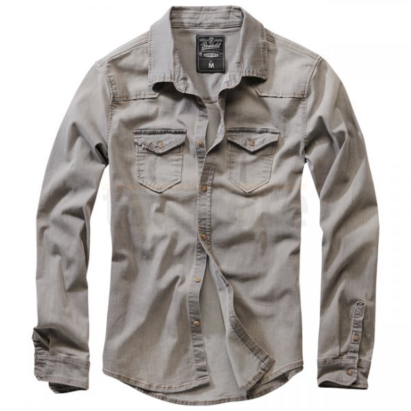 Brandit Riley Denimshirt - Grey Denim - 4XL