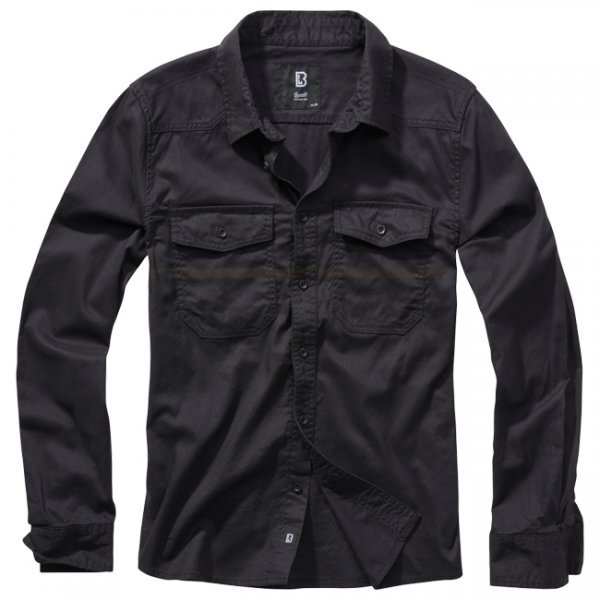 Brandit Flanellshirt - Black - 2XL