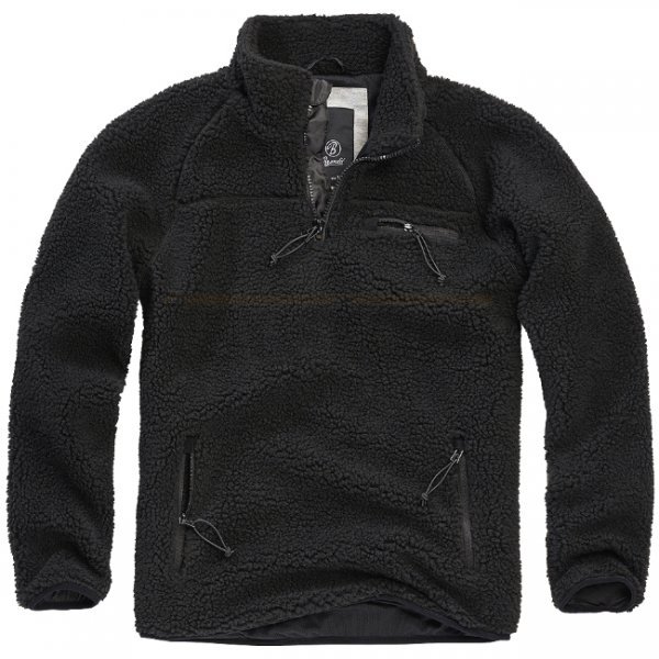 Brandit Teddyfleece Troyer - Black - 2XL