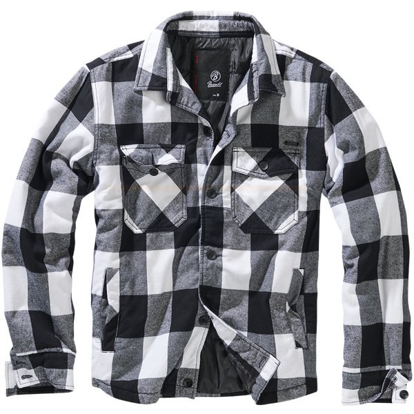 Brandit Lumberjacket - White / Black - M