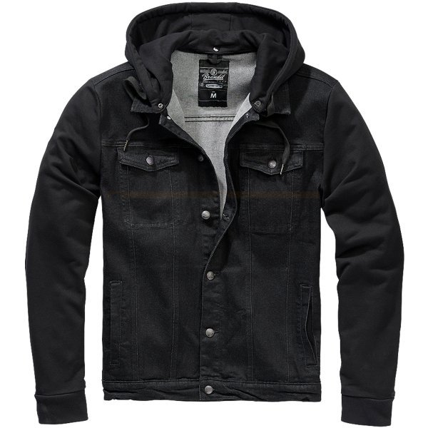 Brandit Cradock Denim Sweat Jacket - Black / Black - 2XL