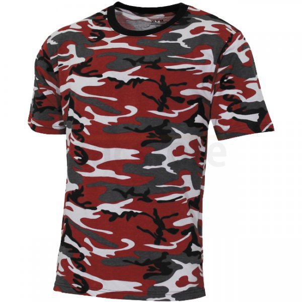 MFH Streetstyle T-Shirt - Urban Red Camo - M