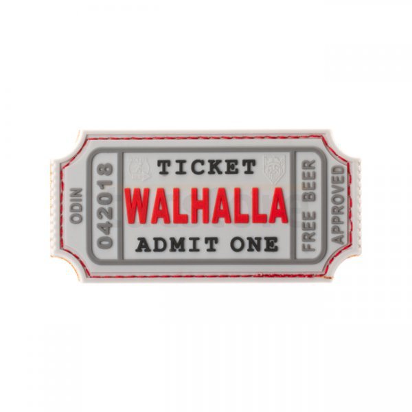 JTG Large Walhalla Ticket Rubber Patch - White