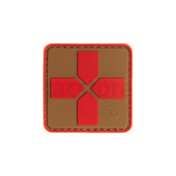 JTG Red Cross Rubber Patch 40mm - Coyote Red