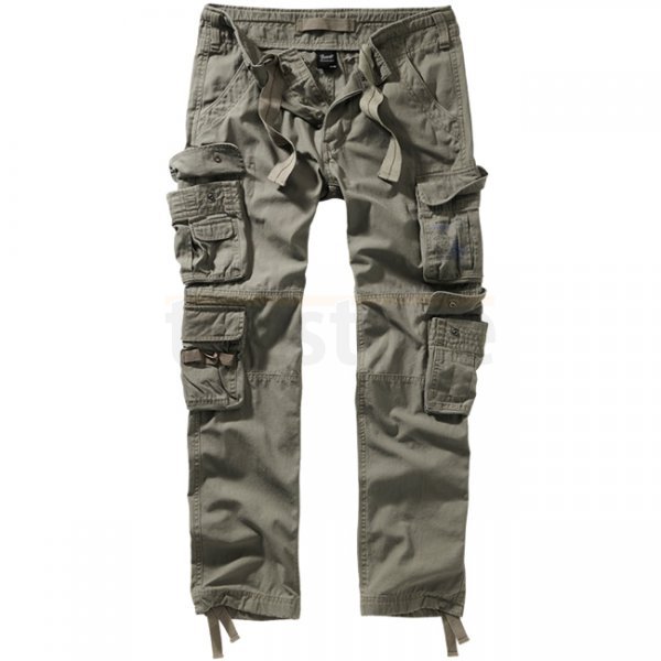 Brandit Pure Slim Fit Trousers - Olive - M