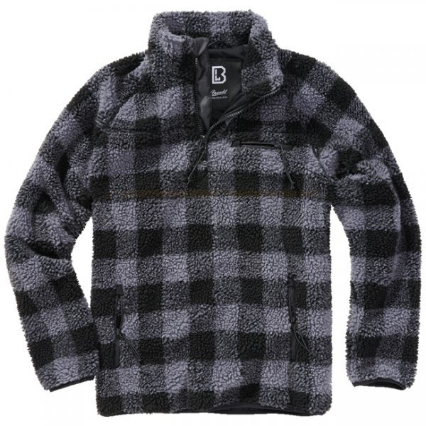 Brandit Teddyfleece Troyer - Black / Grey - M