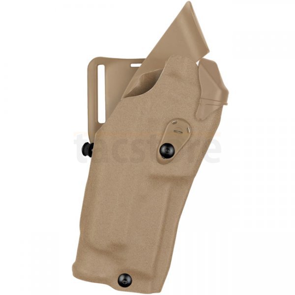 Safariland 6390RDS ALS Mid-Ride Holster STX Tactical Glock 17 MOS RedDot & TacLight - Dark Earth - Right