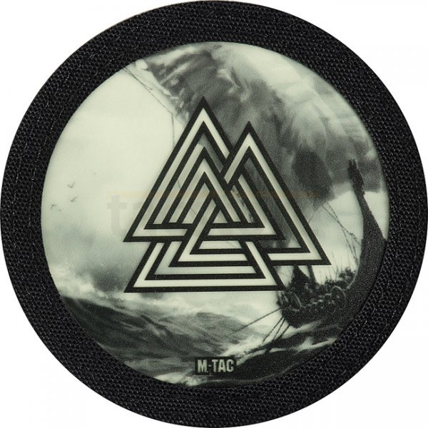 M-Tac Valknut Drakkar Round Patch - Glow in the Dark