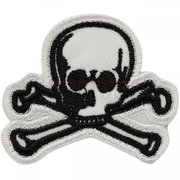 M-Tac Old Skull Embroidery Patch - White