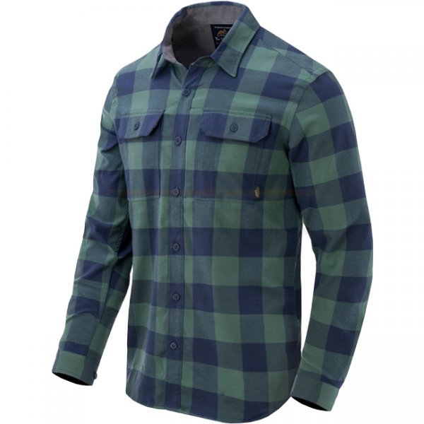 Helikon-Tex Greyman Shirt Nylon Sorona Blend - Moss Green Checkered - S