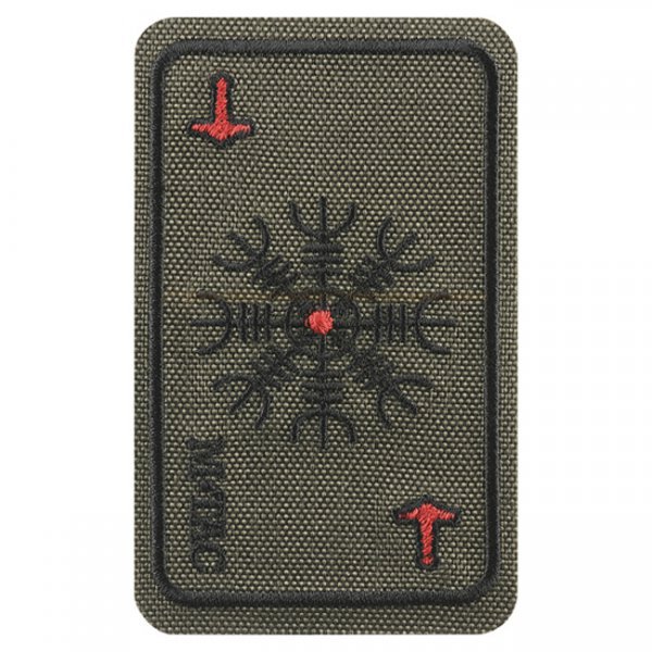 M-Tac Card Helm of Terror Embroidery Patch - Ranger Green